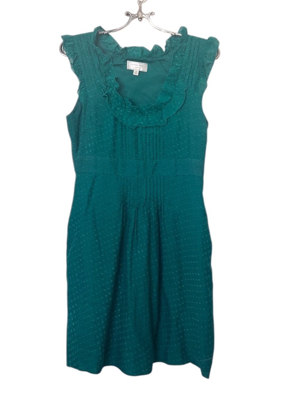 Anthropologie Moulinette Soeurs Green Swiss Dot Size 10